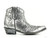 Step in spring with this short revisited version of Old Gringo's classic United boots from their Americana collection. 

They are constructed with a distressed and glazed Argento metallic silver leather leather with tonal silver inlay design.

Pair them with your favorite skinny jeans, dress or skirt and your ready to go.

Color: Silver Metallic Glazed Argento leather

Toe:  4Long

Heel :  9964

Shaft Height: 5"


Handmade in Mexico by Old Gringo's skilled artisans..