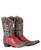 Double D Ranch Tulip Time Boot

A playful pop of color with a retro soul.

Step back into the carefree charm of the Atomic Ranch era with the Tulip Time Boot by Double D Ranch. One of the season's most eye-catching shorties, this whimsical boot blends mid-century modern inspiration with unmistakable Western flair. Rich shades of tan and red come together in stunning floral inlays, while contrast leather overlays, a two-toned toe box, and decorative leather lacing create a look that's equal parts vintage and vibrant.

The 7-inch shaft makes this boot incredibly versatile, offering just the right amount of statement style whether paired with cropped denim, a flowing prairie dress, or a twirl-worthy swing skirt. Finished with Double D Ranch's comfortable walking heel and signature long toe silhouette, Tulip Time is designed for women who aren't afraid to stand out.

Charming, feminine, and full of personality, this boot delivers a fresh burst of color and artistry to any wardrobe.

Features
Rich tan and red leather construction
Intricate floral inlay and overlay details
Two-tone toe box design
Contrast leather lacing accents
7" shaft height
Comfortable walking heel
Signature long toe silhouette
Handcrafted Double D Ranch artistry