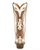 Turn heads in a boot that's as timeless as the American West. Crafted from distressed cognac leather and accented with bold ivory leather overlays, this handcrafted cowboy boot delivers unmistakable Old Gringo style with a modern edge.

The dramatic wing-inspired inlays sweep across the shaft and vamp, creating movement and visual depth while showcasing the meticulous craftsmanship that Old Gringo is known for. Contrasting cream stitching outlines every detail, giving the boot a refined, artisan finish.

A classic snip toe and comfortable walking heel preserve its authentic Western heritage, while the rich cognac leather develops even more character with every wear. Whether paired with flowing dresses, distressed denim, or tailored layers, this boot is designed to become the centerpiece of your wardrobe.
