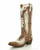 Turn heads in a boot that's as timeless as the American West. Crafted from distressed cognac leather and accented with bold ivory leather overlays, this handcrafted cowboy boot delivers unmistakable Old Gringo style with a modern edge.

The dramatic wing-inspired inlays sweep across the shaft and vamp, creating movement and visual depth while showcasing the meticulous craftsmanship that Old Gringo is known for. Contrasting cream stitching outlines every detail, giving the boot a refined, artisan finish.

A classic snip toe and comfortable walking heel preserve its authentic Western heritage, while the rich cognac leather develops even more character with every wear. Whether paired with flowing dresses, distressed denim, or tailored layers, this boot is designed to become the centerpiece of your wardrobe.