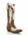 Turn heads in a boot that's as timeless as the American West. Crafted from distressed cognac leather and accented with bold ivory leather overlays, this handcrafted cowboy boot delivers unmistakable Old Gringo style with a modern edge.

The dramatic wing-inspired inlays sweep across the shaft and vamp, creating movement and visual depth while showcasing the meticulous craftsmanship that Old Gringo is known for. Contrasting cream stitching outlines every detail, giving the boot a refined, artisan finish.

A classic snip toe and comfortable walking heel preserve its authentic Western heritage, while the rich cognac leather develops even more character with every wear. Whether paired with flowing dresses, distressed denim, or tailored layers, this boot is designed to become the centerpiece of your wardrobe.