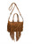 Byron is the new wonderful trunk, small but spacious enough to be the perfect accessory both day and night.

Embellished with long fringes, beautiful leather details and metal elements, it is finally treated with our innovative Silverstone wash thanks to which the suede leather acquires a vintage effect and incredible shades of color that make each piece unique and unrepeatable.

Height 8"
Width 11 3/4"
Depth 5 1/2"
Leather shoulder strap
Zip closure
100% nickel-free metal details