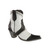 Honor a beautiful and fun tradition in these made for Black and White ankle boots...fashioned with Silver rivets and black piping these boots hit the mark!

Kick up your heels with this new style that pairs beautifully with jeans, leggings, tights or your favorite skirt.

Measurements: 

Shaft Height - 5"
Heel - Milano Dama
Toe - Sintino
Leather - Cowhide