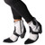 Honor a beautiful and fun tradition in these made for Black and White ankle boots...fashioned with Silver rivets and black piping these boots hit the mark!

Kick up your heels with this new style that pairs beautifully with jeans, leggings, tights or your favorite skirt.

Measurements: 

Shaft Height - 5"
Heel - Milano Dama
Toe - Sintino
Leather - Cowhide
