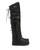 EL VAQUERO COLEEN CREEP NERO BLACK SMOOTH LEATHER OTK WEDGE MOCCASIN BOOTS