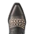 LB0574B LANE STUDDED HELIX KNEE HIGH JET BLACK LEATHER BOOTS