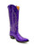 Shaft 15" 
4L Snip Toe
9964 Walking Heel
Purple metallic leather vamp and shaft upper embroidered with a jagged, multi-row stitch pattern
Cream Embroidery 
Leather Lining
Leather Sole 