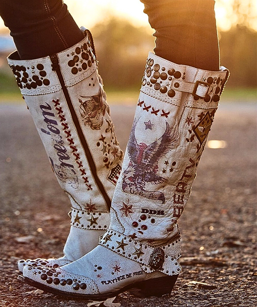 DDL020-1 DOUBLE D RANCH LIBERTY & JUSTICE TALL DISTRESSED