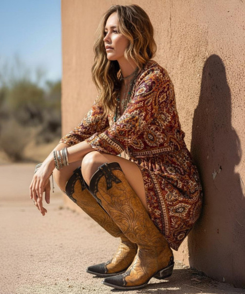 OLD GRINGO スエード　 ウエスタンレディース　6 2/1 23.5 Old Gringo Sora Chocolate 8