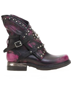 We can't believe it...A.S.98 has done it again with the Asher Italian leather ankle boot...the ultra soft Fuchsia Rub Off leather makes these boots some of the most comfortable on the market today.  

The Asher is further enhanced by adding chrome and black studs around the boot shaft, footbed and opening...throw in the Nero black base leather and this is a must have!

 The inside zipper allows easy on and off.  Once you put these boots on, you'll never want to take them off.  

Leather Upper 
1.25" Heel 
8" Shaft Height 
11.5" Shaft Circumference