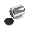 Sendel 3.75" Plastic Chrome Center Cap with Black Plug CCS036