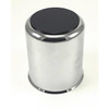 Sendel 3.75" Plastic Chrome Center Cap with Black Plug CCS036