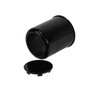 Sendel 3.75" Plastic Black Center Cap with Black Plug CCS038