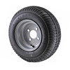 16.5X6.50-8 Loadstar Trailer Tire LRC on 4 Bolt Silver Wheel