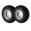Kenda 2 Pack - 20.5X8.00-10 Loadstar Trailer Tire LRC on 5 Bolt Silver Wheel