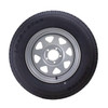 Kenda ST205/75R15 Loadstar Trailer Tire LRD on 5 Bolt Silver Spoke Wheel