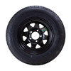 GlobalTrax ST175/80R13 GlobalTrax Trailer Tire LRC on 5 Bolt Black Spoke Wheel