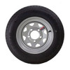 Kenda ST145/R12 Loadstar Trailer Tire LRD on 5 Bolt Silver Spoke Wheel