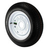 Kenda 4.80X12 Loadstar Trailer Tire LRB on 4 Bolt White Mod Wheel