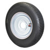 GlobalTrax ST145/R12 GlobalTrax Trailer Tire LRD on 5 Bolt White Solid Wheel