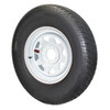 GlobalTrax ST145/R12 GlobalTrax Trailer Tire LRD on 5 Bolt White Spoke Wheel