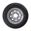 GlobalTrax ST145/R12 GlobalTrax Trailer Tire LRD on 5 Bolt Silver Mod Wheel