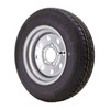 GlobalTrax ST145/R12 GlobalTrax Trailer Tire LRD on 5 Bolt Silver Mod Wheel