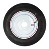 Kenda ST145/R12 Loadstar Trailer Tire LRD on 4 Bolt White Solid Wheel