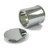 Sendel 2.80" Chrome Plastic Center Cap with Chrome Plug CCS041