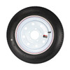 Kenda 4.80X12 Loadstar Trailer Tire LRC on 5 Bolt White Mod Wheel Blemished