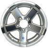 HiSpec 14X5.5 5-Lug on 4.5" Aluminum Series 07 Trailer Wheel - Full Silver - 745545S