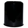 Sendel 3.75" Plastic Black Center Cap with Chrome Plug