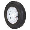 GlobalTrax 4.80X12 Trailer Tire LRB on 4 Bolt White Spoke Wheel-JG