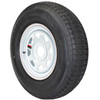 Kenda ST185/80D13 Loadstar Trailer Tire LRC on 5 Bolt White Spoke Wheel