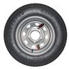 Kenda ST185/80D13 Loadstar Trailer Tire LRC on 5 Bolt Silver Spoke Wheel