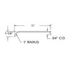 68-1/4x11 14-Gauge Steel Tandem Axle Teardrop Fender - OVERSTOCK