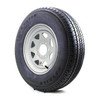 ST205/75R15 Loadstar Trailer Tire LRC on 6 Bolt White Spoke Wheel with Pinstripes