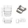 24" Double RV Steps Dimensions