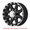 Sendel 16X6 8-Lug on 6.5" Aluminum T08 Trailer Wheel - Black with Machined Lip - T08-66867MBML