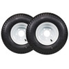 2 Pack - GlobalTrax 20.5X8.00-10 GlobalTrax Trailer Tire LRE on 5 Bolt White Wheel