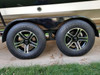 Sendel 14X5.5 5-Lug on 4.5" Aluminum T09 Trailer Wheel - Black Inlay - T09-45545BM