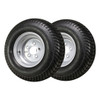 2 Pack - 20.5X8.00-10 (205/65-10) GlobalTrax Trailer Tire LRE on 5 Bolt Silver Wheel - (DOT Date 10/22)