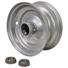 8X3.75” Integral Wheel for Log Splitter Trailers, Concrete Mixer Trailers, Light Duty Trailers with 1” Bearings and Pressed In Races - Silver 8X3.75” Integral Wheel for Log Splitter Trailers, Concrete Mixer Trailers, Light Duty Trailers with 1” Bearings and Pressed In Races - Silver