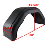2-Pack - Autoflex Plastic Universal Trailer Fender - 13-14" Tires - 30" - Black