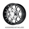 Sendel 15x6 5-Lug on 4.5" Aluminum T16 Trailer Wheel - Black Inlay - T16-56545BM - Blemished
