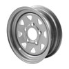 12X4 5-Lug on 4.5" Silver Spoke Trailer Wheel - BLEMISHED