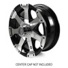 13X5 5-Lug on 4.5" Aluminum Series 06 Trailer Wheel - Black Inlay - 635545B - BLEMISHED