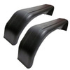 2-Pack - Plastic Universal Trailer Fenders - 61" - Tandem Axle - Black