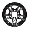 12X4 5-Lug on 4.5" Aluminum Trailer Wheel - Black Inlay - BLEMISHED