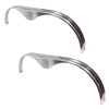 2 Pack - 72x4 Smooth Aluminum Tandem Axle Teardrop Fender Flares